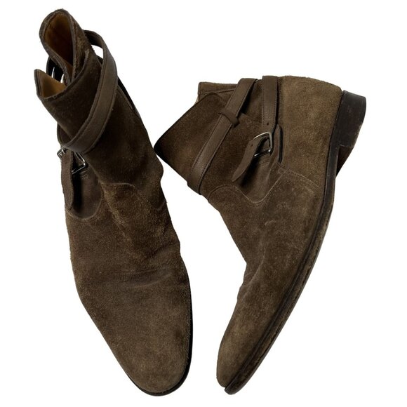 John Lobb Jodhpur II Suede Boots in Brown main image 10